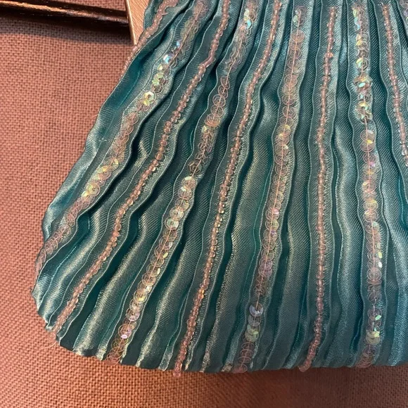 Y2K shell aqua mini purse - Picture 3 of 4